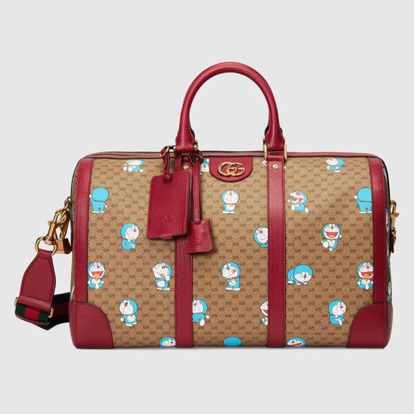 グッチ ドラえもん ミディアム ダッフル バッグ 偽物 647815 2TJBG 8587